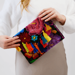 Kolorowa torebka Frida. Ręcznie wykonana kopertówka w Meksyku